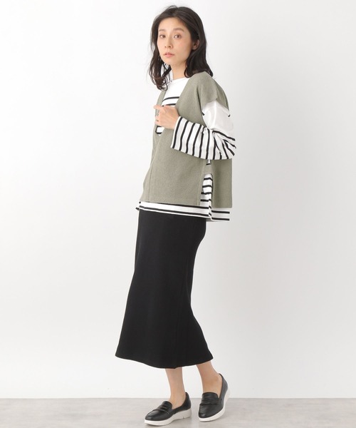 LEPSIM(レプシィム)の「レイヤードベスト 261248(ベスト・レディース・ブラック/グレー/カーキ・FREE)」の6枚目の写真