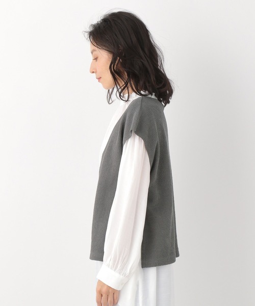 LEPSIM(レプシィム)の「レイヤードベスト 261248(ベスト・レディース・ブラック/グレー/カーキ・FREE)」の8枚目の写真