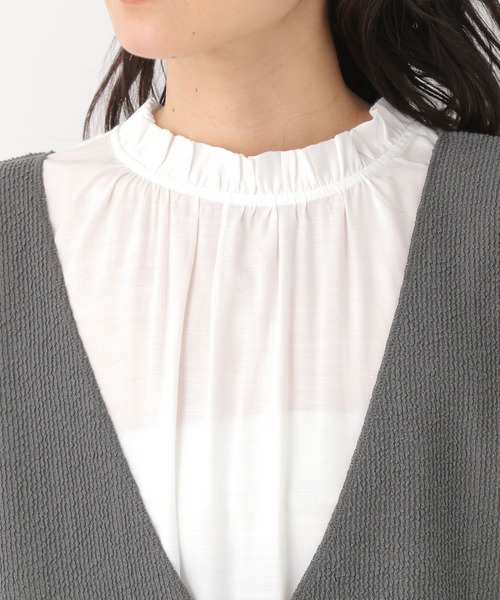 LEPSIM(レプシィム)の「レイヤードベスト 261248(ベスト・レディース・ブラック/グレー/カーキ・FREE)」の10枚目の写真