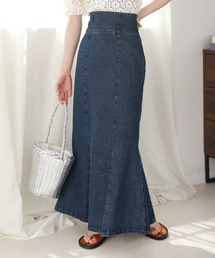 ハイウエストデニムマーメイドスカート