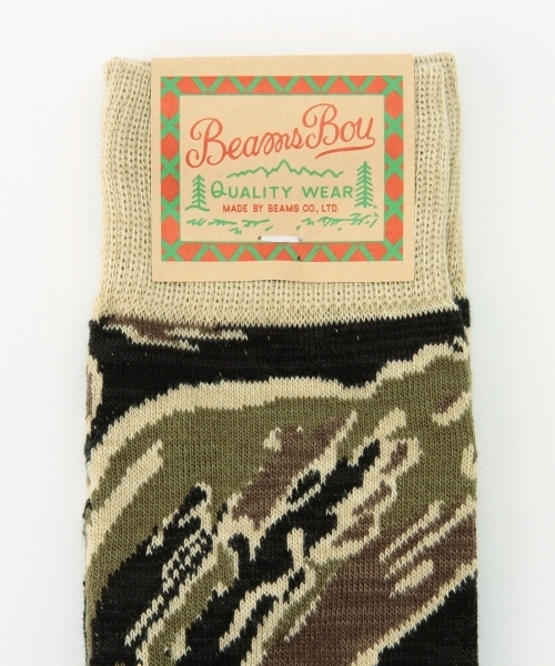 BEAMS BOY（ビームスボーイ）の「BEAMS BOY / カモ クルー（ソックス/靴下・レディース・イエロー/ブルー・ONE SIZE）」の14枚目の写真
