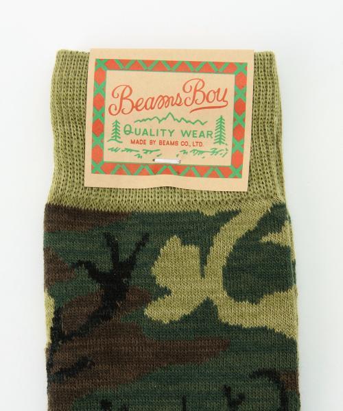 BEAMS BOY（ビームスボーイ）の「BEAMS BOY / カモ クルー（ソックス/靴下・レディース・イエロー/ブルー・ONE SIZE）」の5枚目の写真