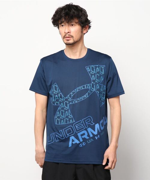 UNDER ARMOUR(アンダーアーマー)の「アンダーアーマー UA TECH BIG LOGO SS SEASONAL(Tシャツ/カットソー・メンズ・ブラック×レッド/ネイビー/ホワイト/ブラック×ホワイト・3L/LL/M/L/S)」の4枚目の写真