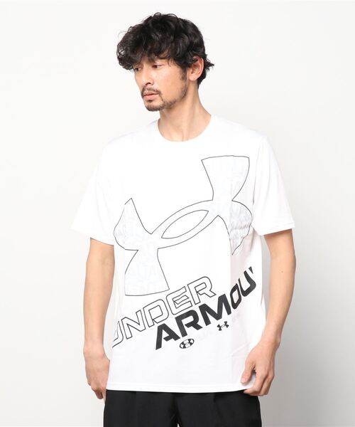 UNDER ARMOUR(アンダーアーマー)の「アンダーアーマー UA TECH BIG LOGO SS SEASONAL(Tシャツ/カットソー・メンズ・ブラック×レッド/ネイビー/ホワイト/ブラック×ホワイト・3L/LL/M/L/S)」の2枚目の写真