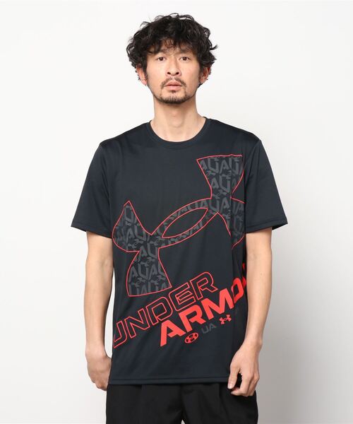 UNDER ARMOUR(アンダーアーマー)の「アンダーアーマー UA TECH BIG LOGO SS SEASONAL(Tシャツ/カットソー・メンズ・ブラック×レッド/ネイビー/ホワイト/ブラック×ホワイト・3L/LL/M/L/S)」の1枚目の写真