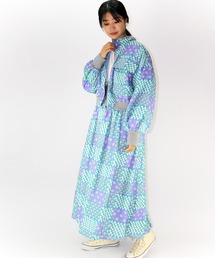 <moyan ecri>花柄&無地リバーシブルショートブルゾン【SAKURA SERIES】