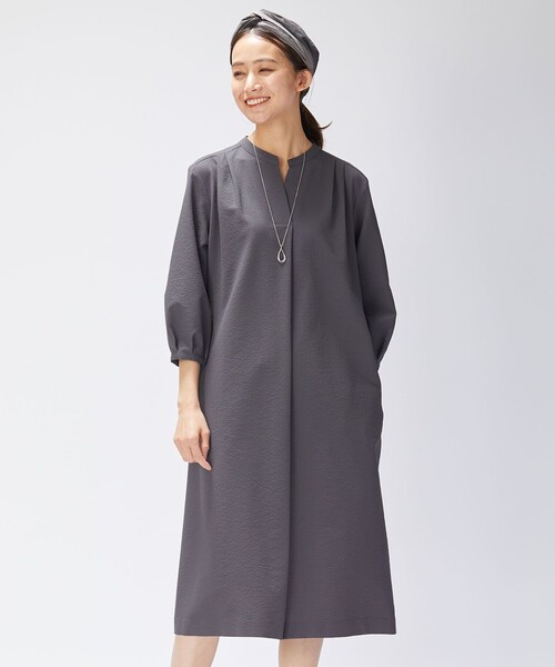 洗える プライムライトサッカー J Press ジェイプレス のファッション 洗える プライムライトサッカー ワンピース