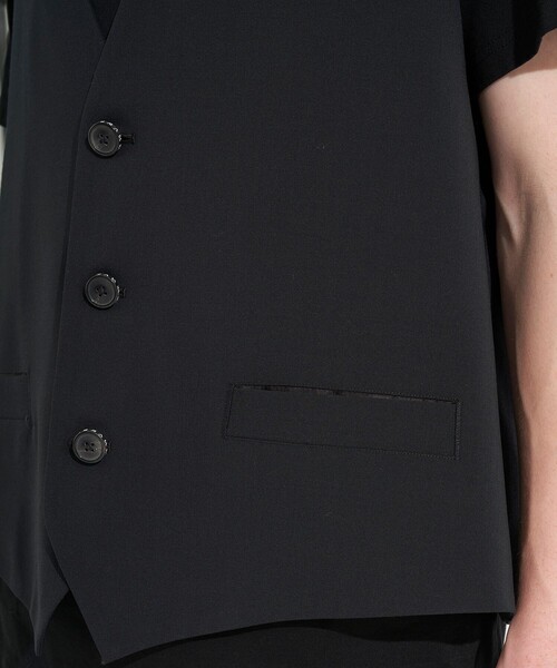 SHAREEF（シャリーフ）の「STUDIOUS別注 GILLET（ベスト・メンズ・ブラック/ブルー/グリーン・1/2）」の6枚目の写真