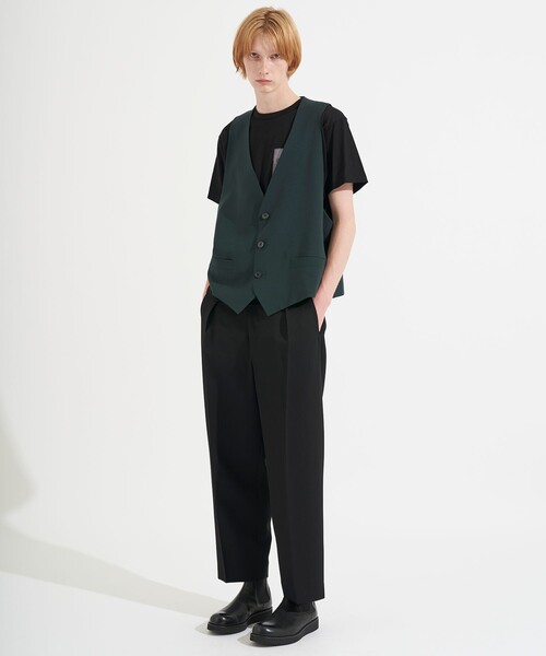 SHAREEF（シャリーフ）の「STUDIOUS別注 GILLET（ベスト・メンズ・ブラック/ブルー/グリーン・1/2）」の12枚目の写真