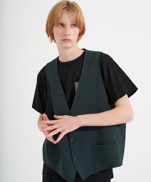 SHAREEF（シャリーフ）の「STUDIOUS別注 GILLET（ベスト・メンズ・ブラック/ブルー/グリーン・1/2）」の13枚目の写真