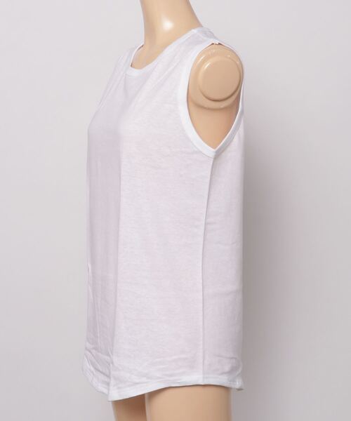 HANES(ヘインズ)の「【Hanes/ヘインズ】レディース HANES UNDIES リサイクルコットン スリーブレスシャツ(Tシャツ/カットソー・レディース・ブラック/グリーン系その他/ホワイト・FREE)」の10枚目の写真