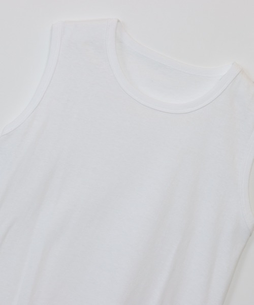 HANES(ヘインズ)の「【Hanes/ヘインズ】レディース HANES UNDIES リサイクルコットン スリーブレスシャツ(Tシャツ/カットソー・レディース・ブラック/グリーン系その他/ホワイト・FREE)」の13枚目の写真