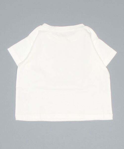 quoti use fith（クゥオティ　ユース　フィス）の「ベーシック天竺 ユルウサプリント 半袖Tシャツ（Tシャツ/カットソー・キッズ・チャコールグレー/ホワイト/ベージュ/ブルー・120/100/80/130/110/90）」の5枚目の写真