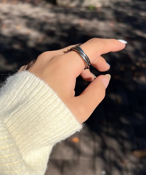 blackdia ocean(ブラックダイヤオーシャン)の「blackdia ocean ステンレス三連リング(リング・レディース・マルチ/シルバー・10号/8号/6号)」の1枚目の写真
