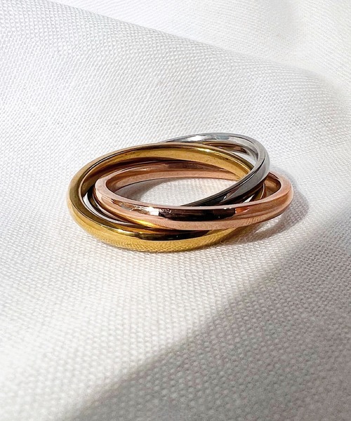 blackdia ocean(ブラックダイヤオーシャン)の「blackdia ocean ステンレス三連リング(リング・レディース・マルチ/シルバー・10号/8号/6号)」の2枚目の写真