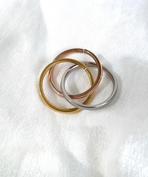 blackdia ocean(ブラックダイヤオーシャン)の「blackdia ocean ステンレス三連リング(リング・レディース・マルチ/シルバー・10号/8号/6号)」の7枚目の写真