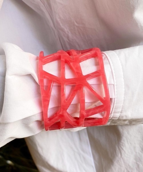 tone（トーン）の「【KuKuLu TOKYO】checkered pattern bangle（バングル/リストバンド・レディース・ホワイト/パープル/ピンク/オレンジ/ブルー/グリーン・FREE）」の5枚目の写真