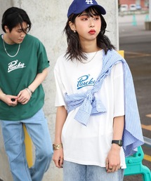 ZIP FIVE | ストリートロゴ バリエーション半袖Tシャツ　アーチ　カレッジ　バッグプリント【ユニセックス】(Tシャツ/カットソー)