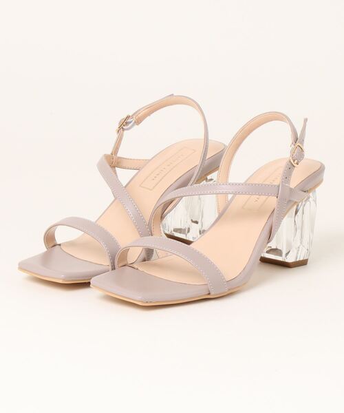 vanitybeauty（バニティービューティー）の「【vanitybeauty】 低反発インソールスクエアトゥサンダル（サンダル・レディース・ブラック/グリーン/ホワイト/パープル・LL/S/L/M）」の4枚目の写真