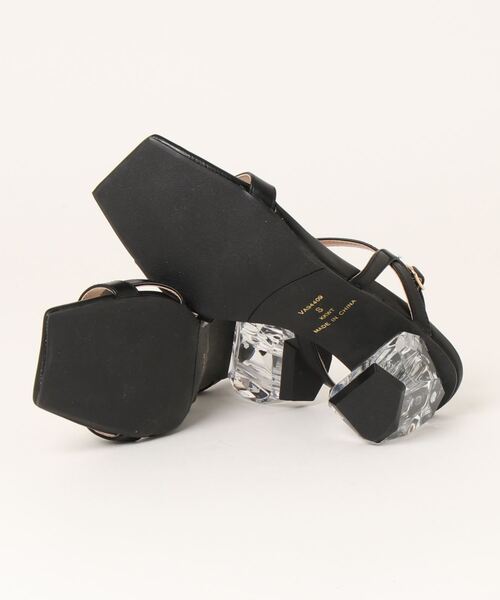 vanitybeauty（バニティービューティー）の「【vanitybeauty】 低反発インソールスクエアトゥサンダル（サンダル・レディース・ブラック/グリーン/ホワイト/パープル・LL/S/L/M）」の6枚目の写真