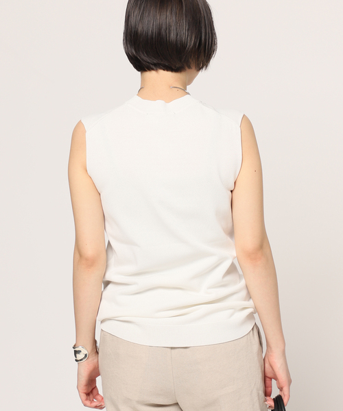 AP STUDIO(エーピーストゥディオ)の「プレーンニットノースリーブ(ニット/セーター・レディース・ホワイト/グリーン/ネイビー・FREE)」の9枚目の写真