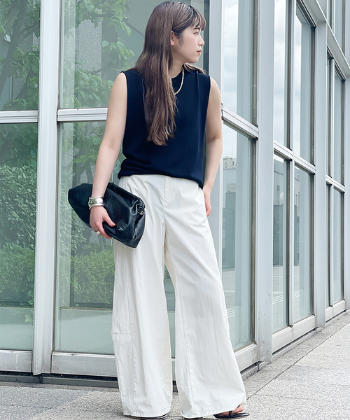 AP STUDIO(エーピーストゥディオ)の「プレーンニットノースリーブ(ニット/セーター・レディース・ホワイト/グリーン/ネイビー・FREE)」の21枚目の写真