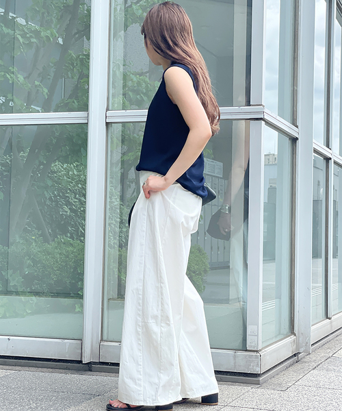 AP STUDIO(エーピーストゥディオ)の「プレーンニットノースリーブ(ニット/セーター・レディース・ホワイト/グリーン/ネイビー・FREE)」の22枚目の写真