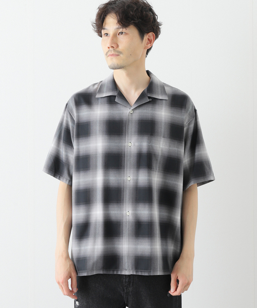 B.C STOCK(ベーセーストック)の「OMBRE CHECK SHIRTS(シャツ/ブラウス・メンズ・ブラック/グリーン・MEDIUM/LARGE)」の6枚目の写真