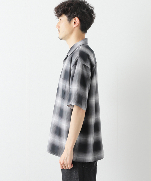 B.C STOCK(ベーセーストック)の「OMBRE CHECK SHIRTS(シャツ/ブラウス・メンズ・ブラック/グリーン・MEDIUM/LARGE)」の7枚目の写真