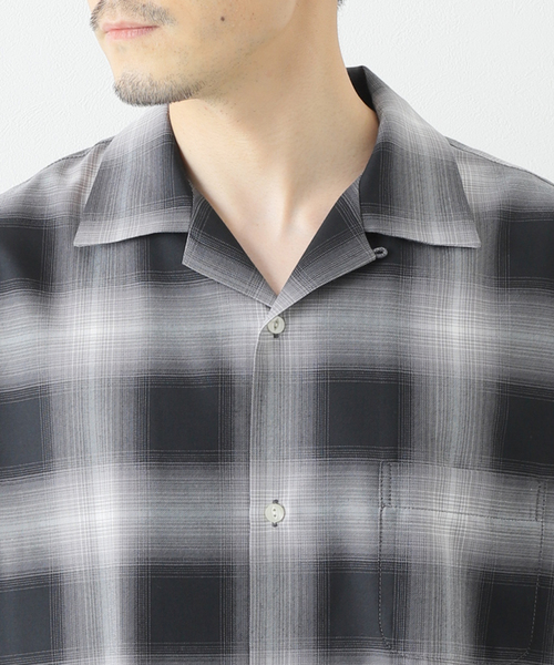 B.C STOCK(ベーセーストック)の「OMBRE CHECK SHIRTS(シャツ/ブラウス・メンズ・ブラック/グリーン・MEDIUM/LARGE)」の9枚目の写真