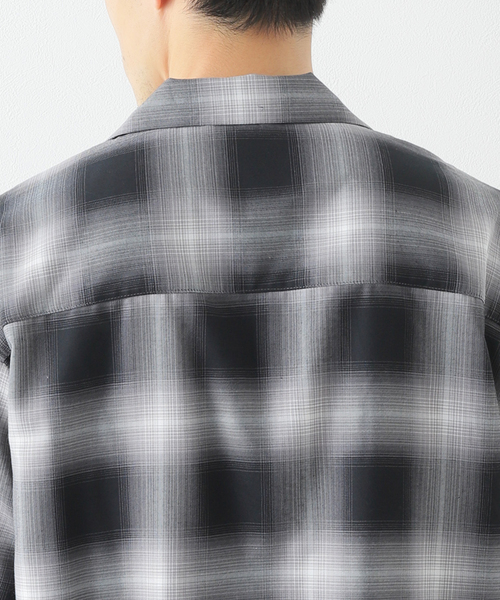 B.C STOCK(ベーセーストック)の「OMBRE CHECK SHIRTS(シャツ/ブラウス・メンズ・ブラック/グリーン・MEDIUM/LARGE)」の10枚目の写真