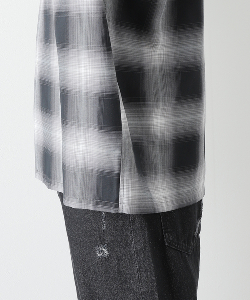 B.C STOCK(ベーセーストック)の「OMBRE CHECK SHIRTS(シャツ/ブラウス・メンズ・ブラック/グリーン・MEDIUM/LARGE)」の15枚目の写真