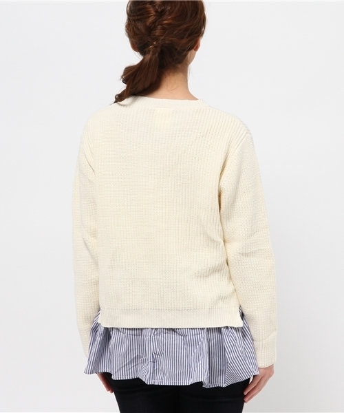 OUTLET（アウトレット）の「【WHO'S WHO gallery】レイヤードチュニック（チュニック・レディース・ネイビー/オフホワイト・FREE）」の5枚目の写真