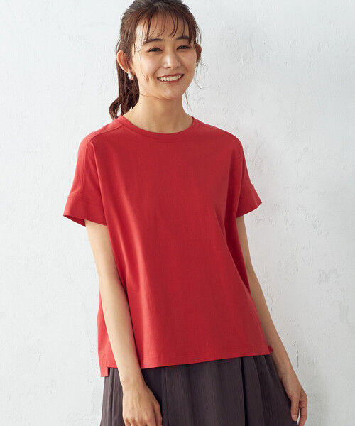 COMME CA ISM(コムサイズム)の「日本の伝統カラーTシャツ(Tシャツ/カットソー・レディース・ブラック/ネイビー/レッド/ターコイズブルー/イエロー/グリーン/ミント/ワイン・SMALL/MEDIUM/LARGE)」の8枚目の写真