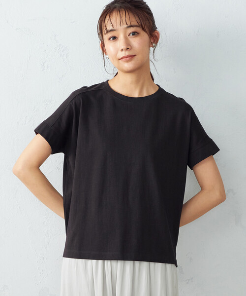 COMME CA ISM(コムサイズム)の「日本の伝統カラーTシャツ(Tシャツ/カットソー・レディース・ブラック/ネイビー/レッド/ターコイズブルー/イエロー/グリーン/ミント/ワイン・SMALL/MEDIUM/LARGE)」の2枚目の写真