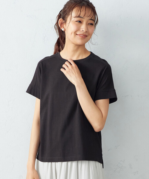 COMME CA ISM(コムサイズム)の「日本の伝統カラーTシャツ(Tシャツ/カットソー・レディース・ブラック/ネイビー/レッド/ターコイズブルー/イエロー/グリーン/ミント/ワイン・SMALL/MEDIUM/LARGE)」の10枚目の写真