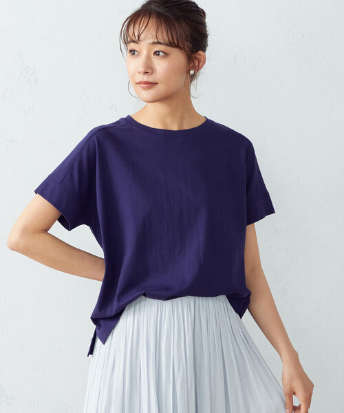 COMME CA ISM(コムサイズム)の「日本の伝統カラーTシャツ(Tシャツ/カットソー・レディース・ブラック/ネイビー/レッド/ターコイズブルー/イエロー/グリーン/ミント/ワイン・SMALL/MEDIUM/LARGE)」の12枚目の写真