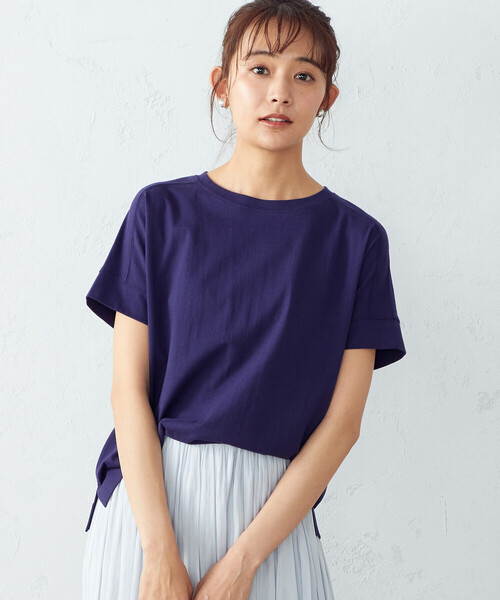 COMME CA ISM(コムサイズム)の「日本の伝統カラーTシャツ(Tシャツ/カットソー・レディース・ブラック/ネイビー/レッド/ターコイズブルー/イエロー/グリーン/ミント/ワイン・SMALL/MEDIUM/LARGE)」の13枚目の写真