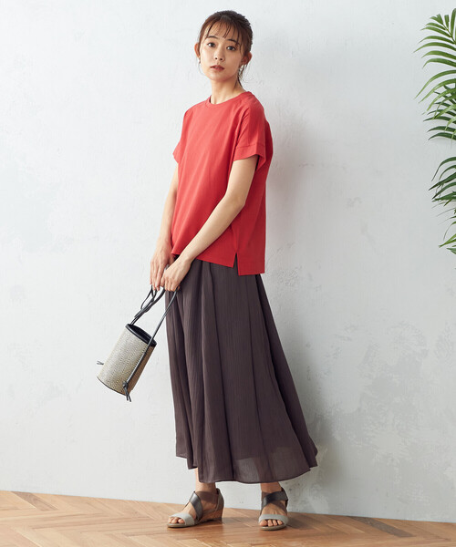 COMME CA ISM(コムサイズム)の「日本の伝統カラーTシャツ(Tシャツ/カットソー・レディース・ブラック/ネイビー/レッド/ターコイズブルー/イエロー/グリーン/ミント/ワイン・SMALL/MEDIUM/LARGE)」の14枚目の写真