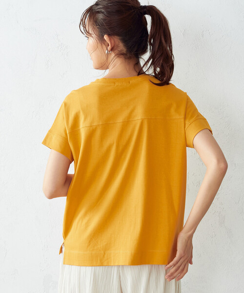 COMME CA ISM(コムサイズム)の「日本の伝統カラーTシャツ(Tシャツ/カットソー・レディース・ブラック/ネイビー/レッド/ターコイズブルー/イエロー/グリーン/ミント/ワイン・SMALL/MEDIUM/LARGE)」の18枚目の写真