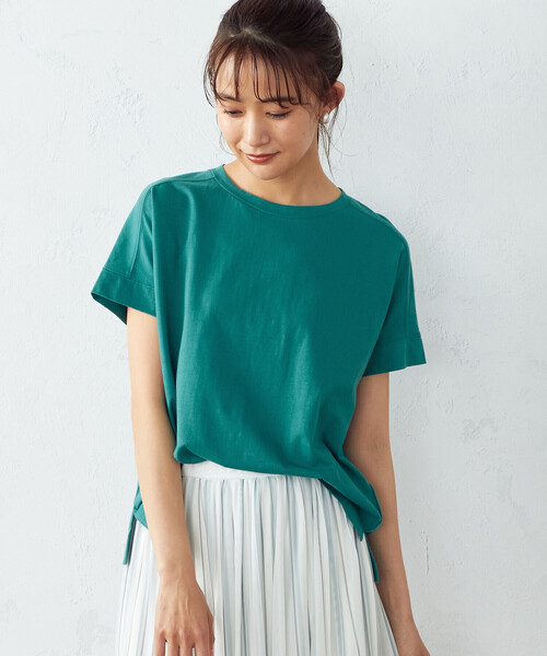 COMME CA ISM(コムサイズム)の「日本の伝統カラーTシャツ(Tシャツ/カットソー・レディース・ブラック/ネイビー/レッド/ターコイズブルー/イエロー/グリーン/ミント/ワイン・SMALL/MEDIUM/LARGE)」の22枚目の写真