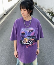 A'GEM/9 × .kom『ARULE/アルール』ビンテージ加工 アート グラフィック デザイン 半袖Tシャツ