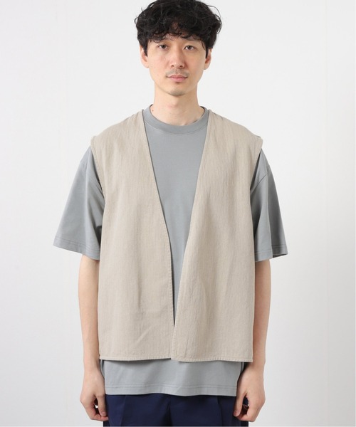 JOURNAL STANDARD - 【mact×journal standard】リネンサファリベスト コットンリネン ビーチメッシュ ニットベスト（ベスト