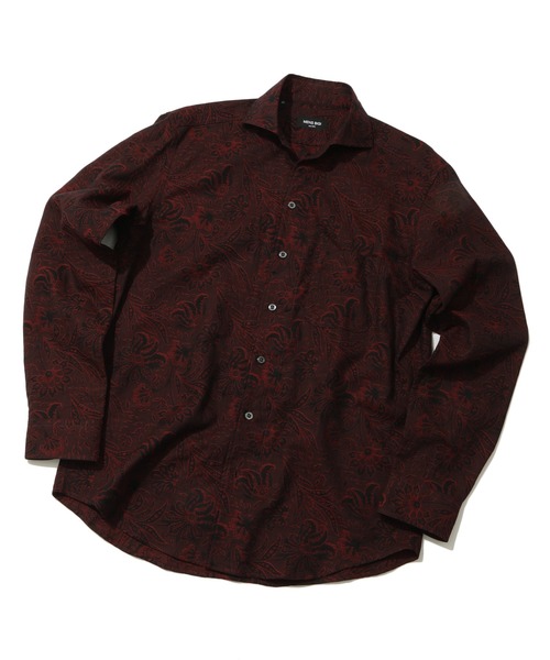 MEN'S BIGI（メンズビギ）の「ボタニカルジャガードカッタウェイスキッパーシャツ（シャツ/ブラウス・メンズ・ベージュ/ネイビー/ボルドー・01/02/03/04）」の7枚目の写真