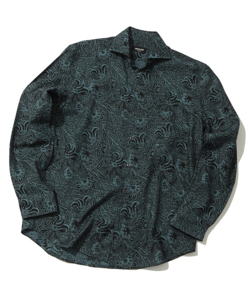 MEN'S BIGI（メンズビギ）の「ボタニカルジャガードカッタウェイスキッパーシャツ（シャツ/ブラウス・メンズ・ベージュ/ネイビー/ボルドー・01/02/03/04）」の14枚目の写真