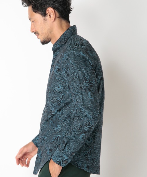 MEN'S BIGI（メンズビギ）の「ボタニカルジャガードカッタウェイスキッパーシャツ（シャツ/ブラウス・メンズ・ベージュ/ネイビー/ボルドー・01/02/03/04）」の15枚目の写真