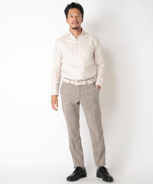 MEN'S BIGI（メンズビギ）の「ボタニカルジャガードカッタウェイスキッパーシャツ（シャツ/ブラウス・メンズ・ベージュ/ネイビー/ボルドー・01/02/03/04）」の4枚目の写真