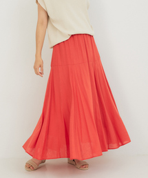 abahouse mavie | レーヨンリネンフレアロングスカート(スカート)