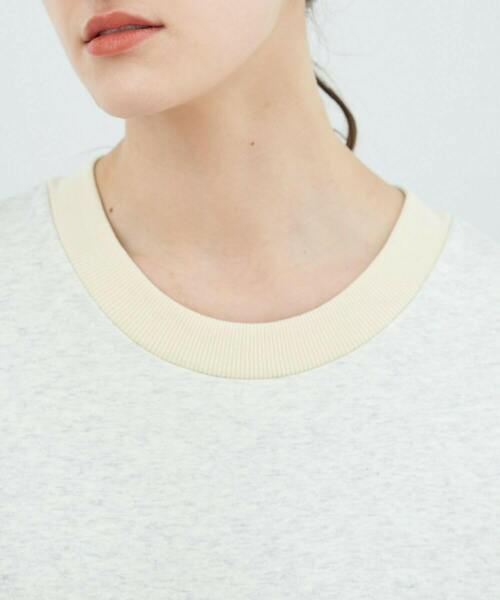 FRAPBOIS(フラボア)の「ショートスウェット(スウェット・レディース・グレー/オートミール・1/2)」の5枚目の写真