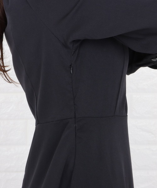 Lace Ladies(レースレディース)の「スクエアネックパフスリーブロングワンピース(ワンピース・レディース・ブラック・M/L/XL)」の12枚目の写真